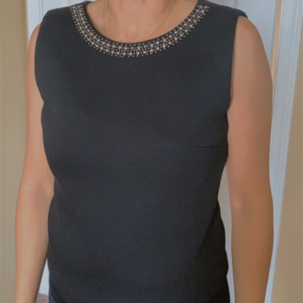 Black Beaded Vest